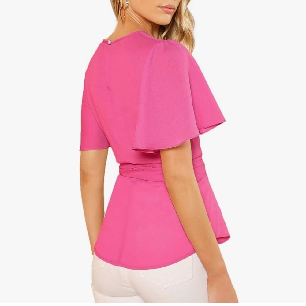 Blouse with waist tie - Picture 2 of 5